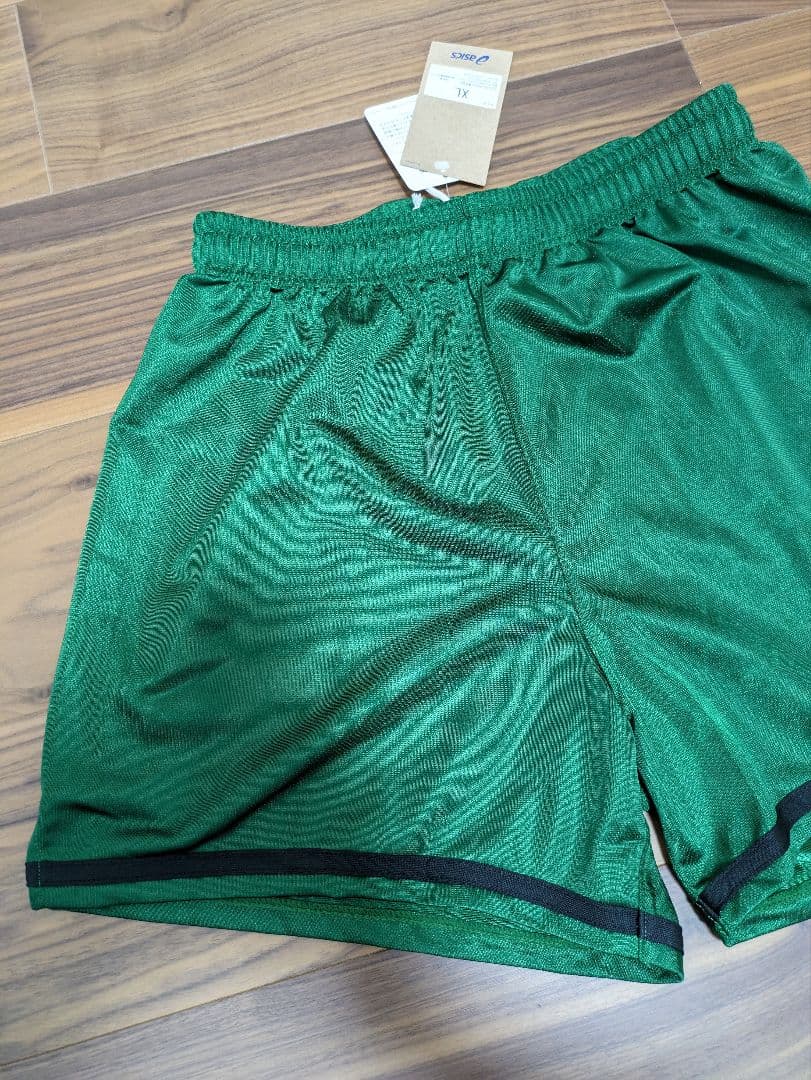 ★グリーン　ASICS　アシックス　バレーボール　ゲームパンツ　パンツ　国体