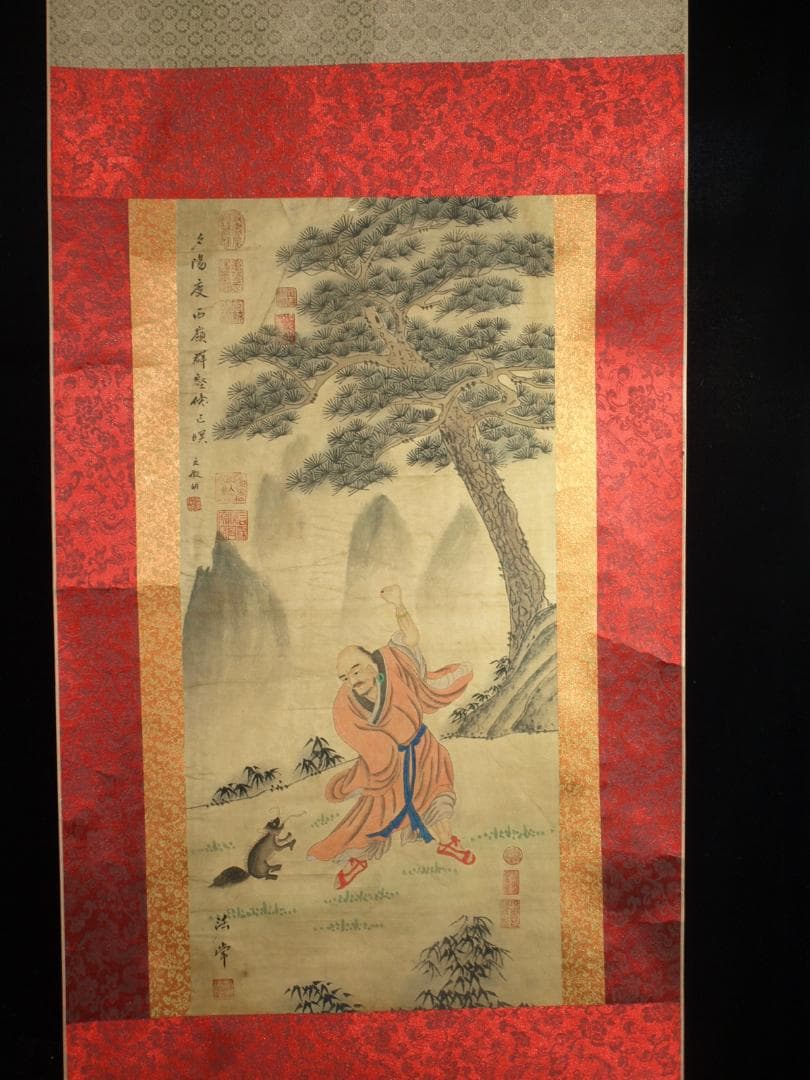 中国美术品 清時代の物図　肉筆絵　激安骨董品 BD221A13-3