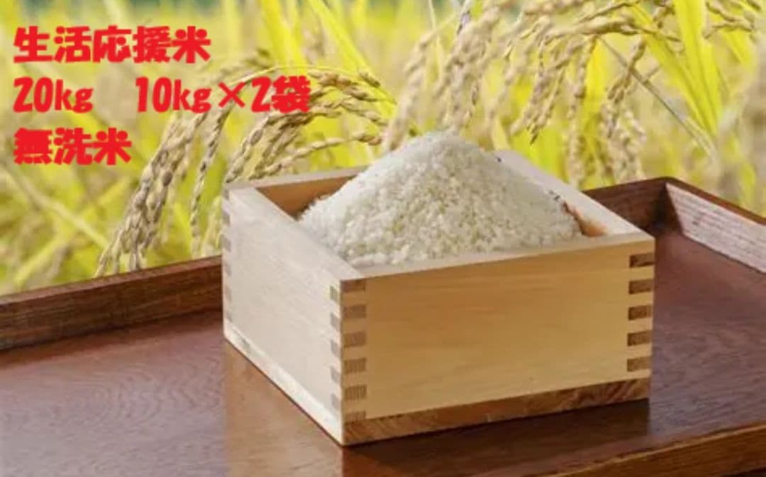 新米　生活応援米 20kg 無洗米