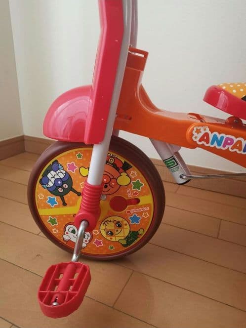 室内保管品☆それいけ!アンパンマン 折りたたみ三輪車 オールインワン