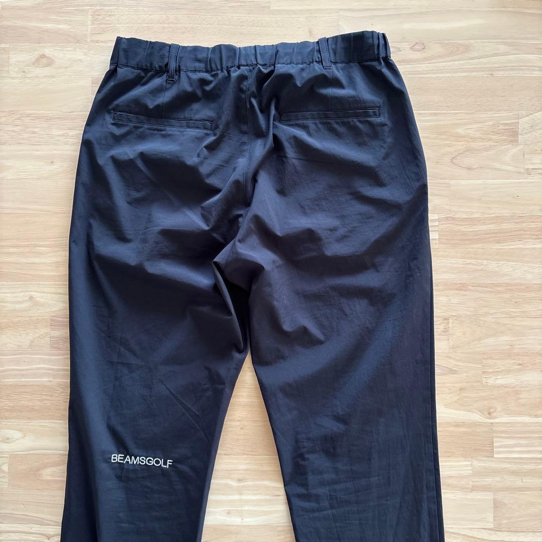 美品 BEAMS GOLF 撥水伸縮性トラックパンツ Lサイズ メンズ ブラック