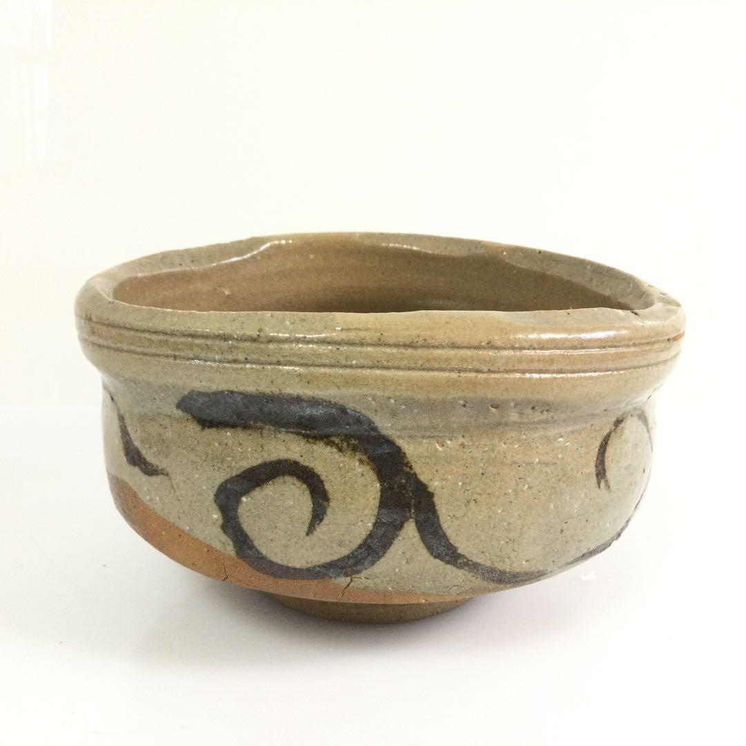 唐津焼 絵唐津茶碗 抹茶碗 青葉太陽作 茶道具 T523