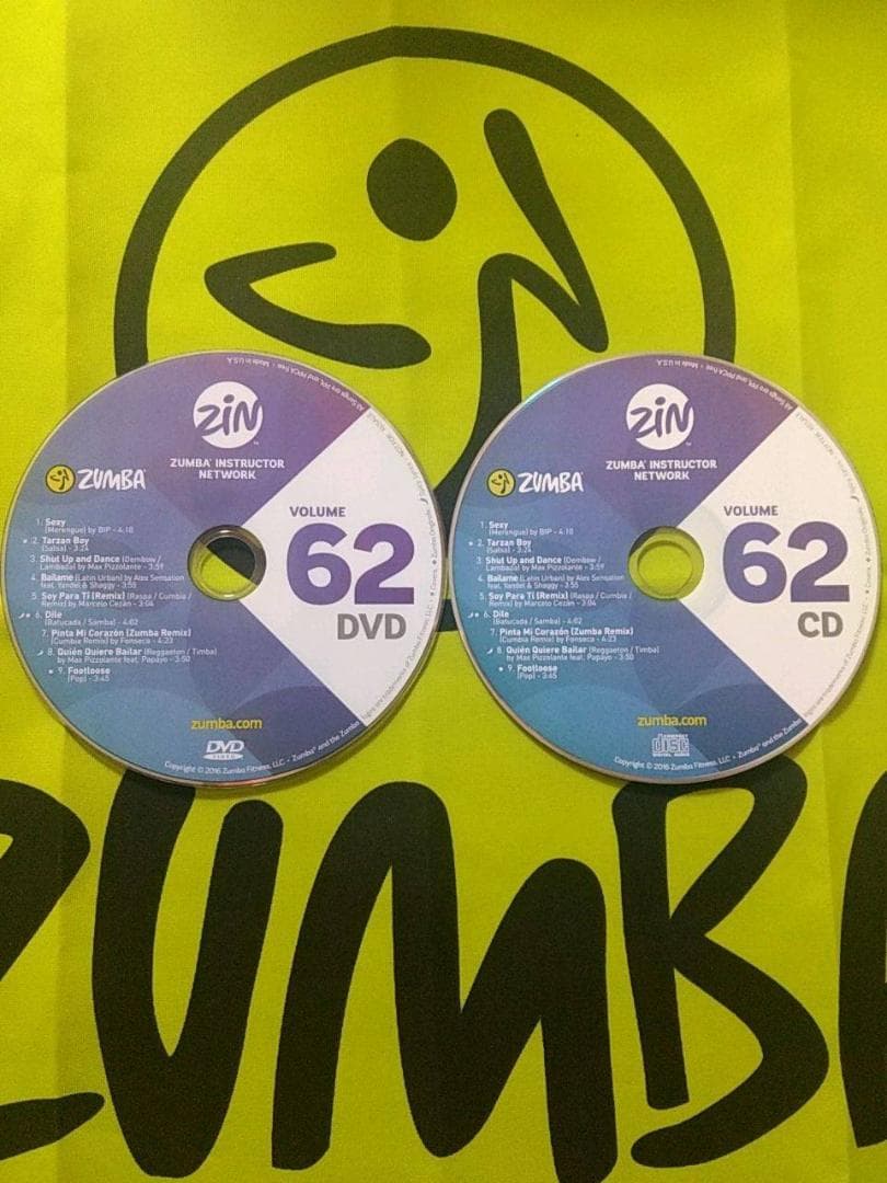 ZUMBA　ズンバ　ZIN62　CD＆DVD　インストラクター専用