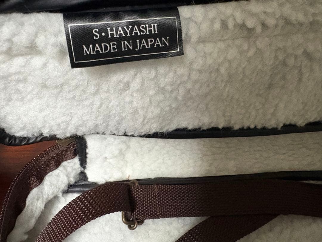 Sハヤシ　フルートケースカバー　ブラウン 合成皮革