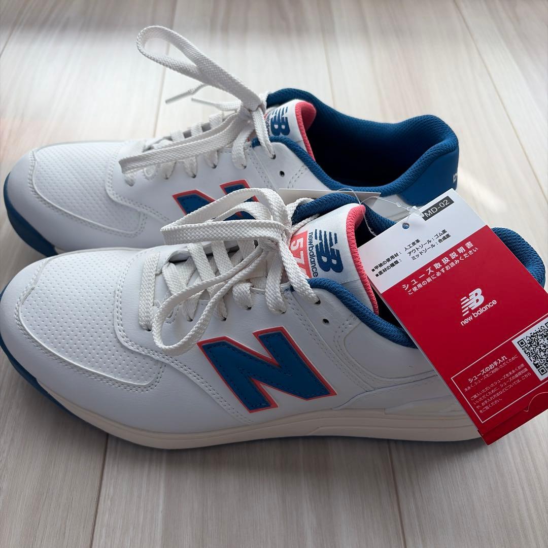 【新品・未使用】New Balanceゴルフシュー25.5cm 白・水色・ピンク