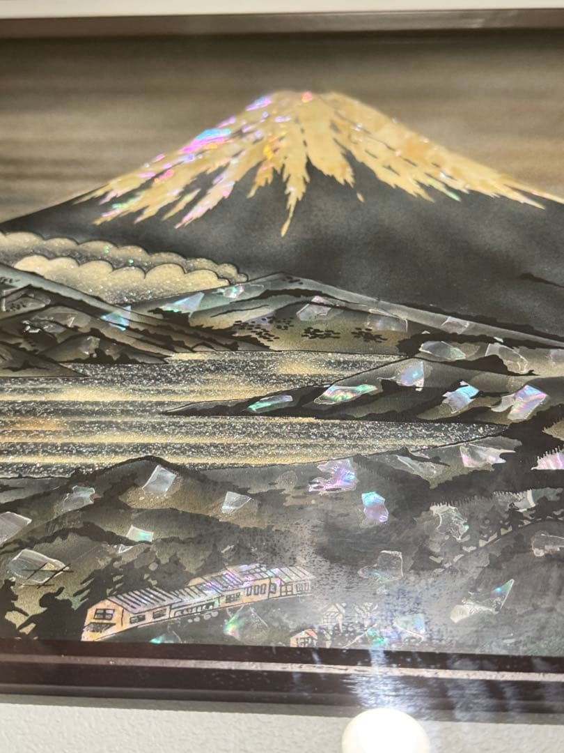 螺鈿山富士額 和室飾り額