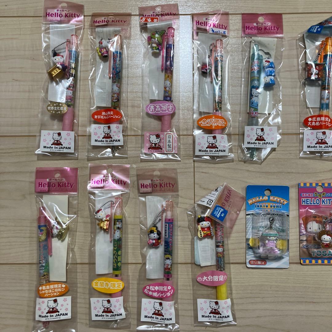 ［新品］ご当地キティ　ストラップ　ボールペン　シャープペン　セット