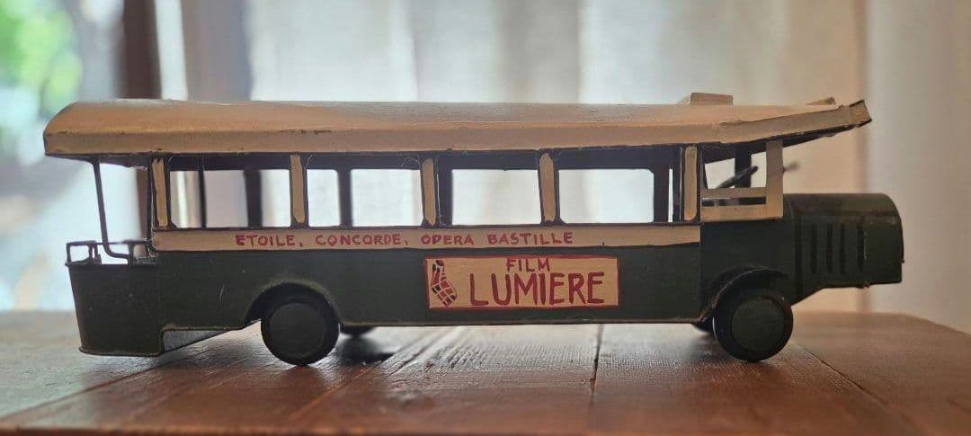 LUMIERE 緑色路面電車モデル型模型 /ヴィンテージフランス