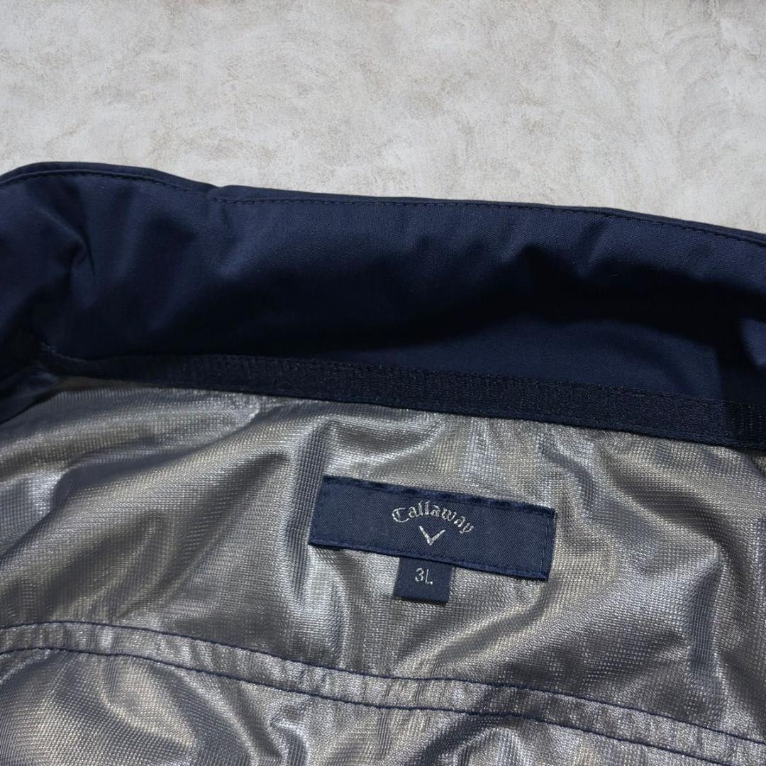【美品】Callaway ゴルフ 中綿入りスターストレッチブルゾン ネイビー
