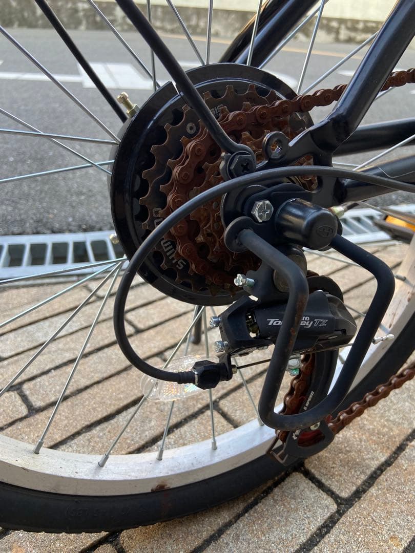 折りたたみ自転車 ブラック エンジンラボA 20インチ　6段変速　大阪