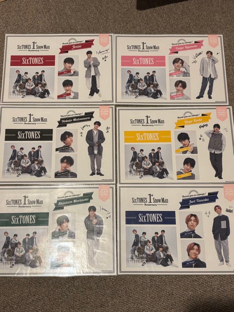 SixTONES 1st Anniversary ステッカー 6人セット