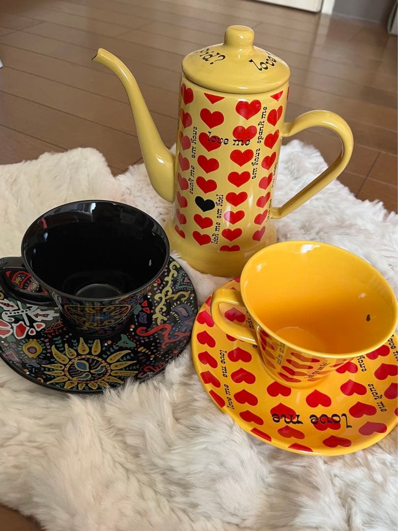 あーちゃんhide♡ coffee カップ　ホーロー　セット
