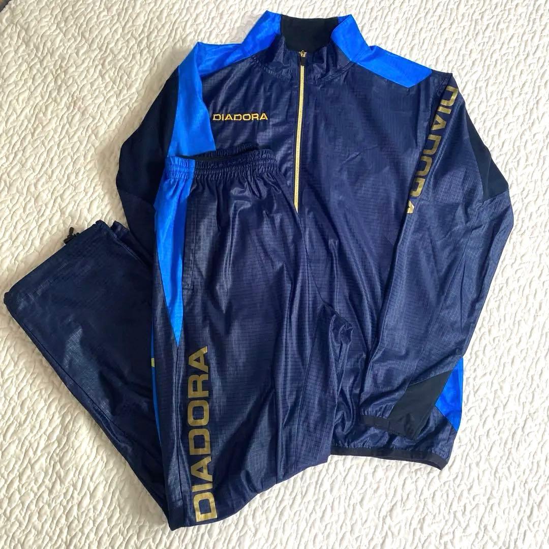 DIADORA セットアップ　ジャージ ゴールド/ネイビー/ブルー