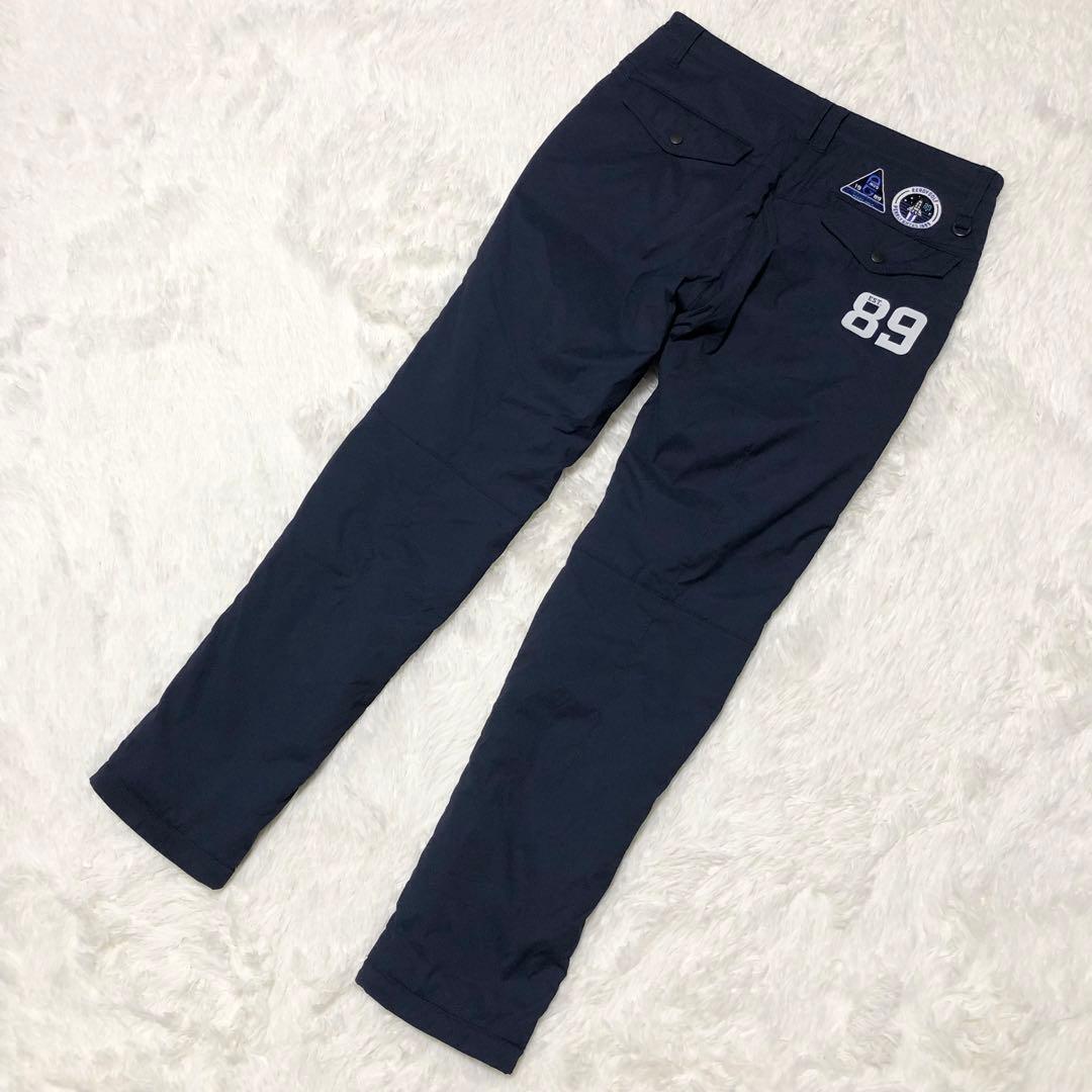 美品 パーリーゲイツ パンツ ネイビー 中綿 暖パン ウォームパンツ 4 秋冬