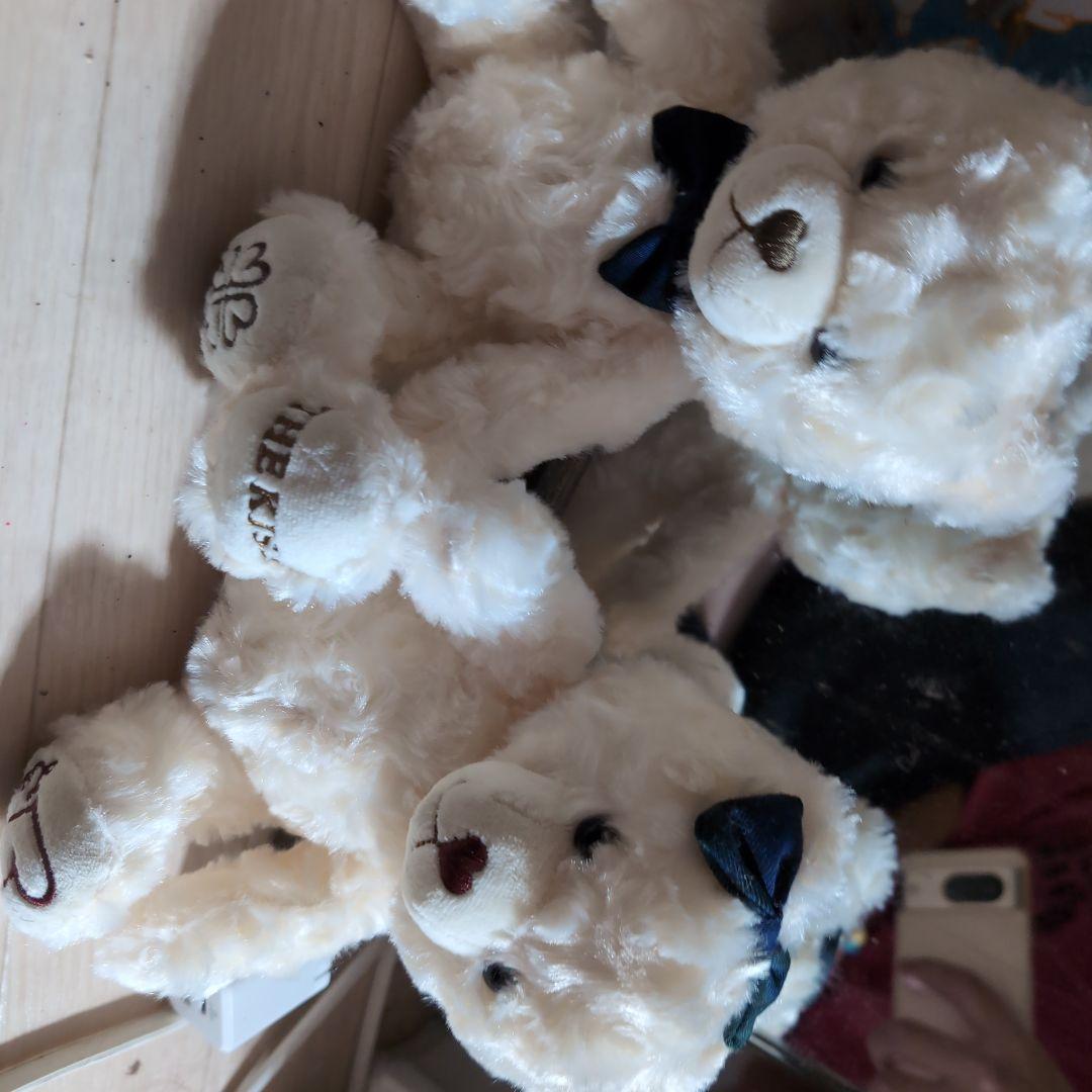 クリーム色のクマのぬいぐるみ