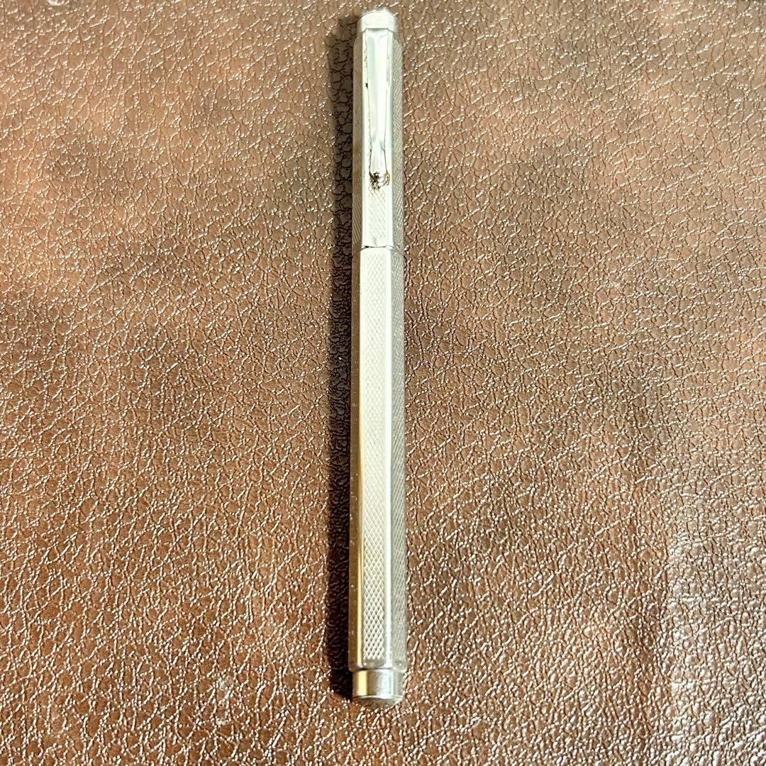 CARAN D'ACHE 万年筆 エクリドール シェブロン シルバー レトロ
