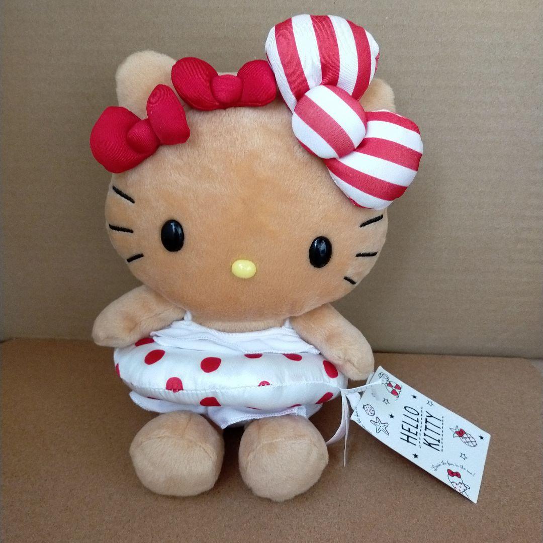 未使用タグ付き ハローキティ ぬいぐるみ バカンス