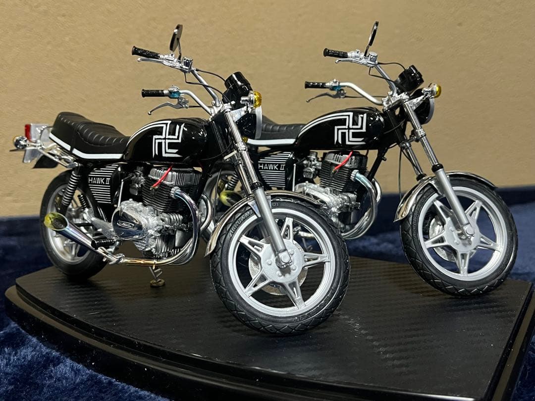 『m.』HONDA HAWK II プラモデル完成品（マイキーバブ仕様）