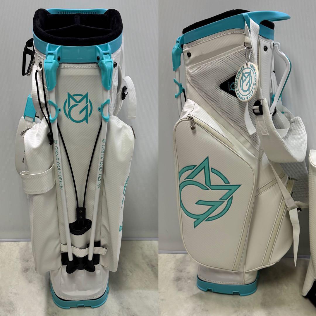 希少 OMNIX GOLF キャディバック ホワイト 8.5型
