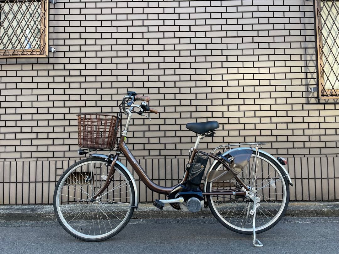 ブラウン 電動アシスト自転車 シティタイプ