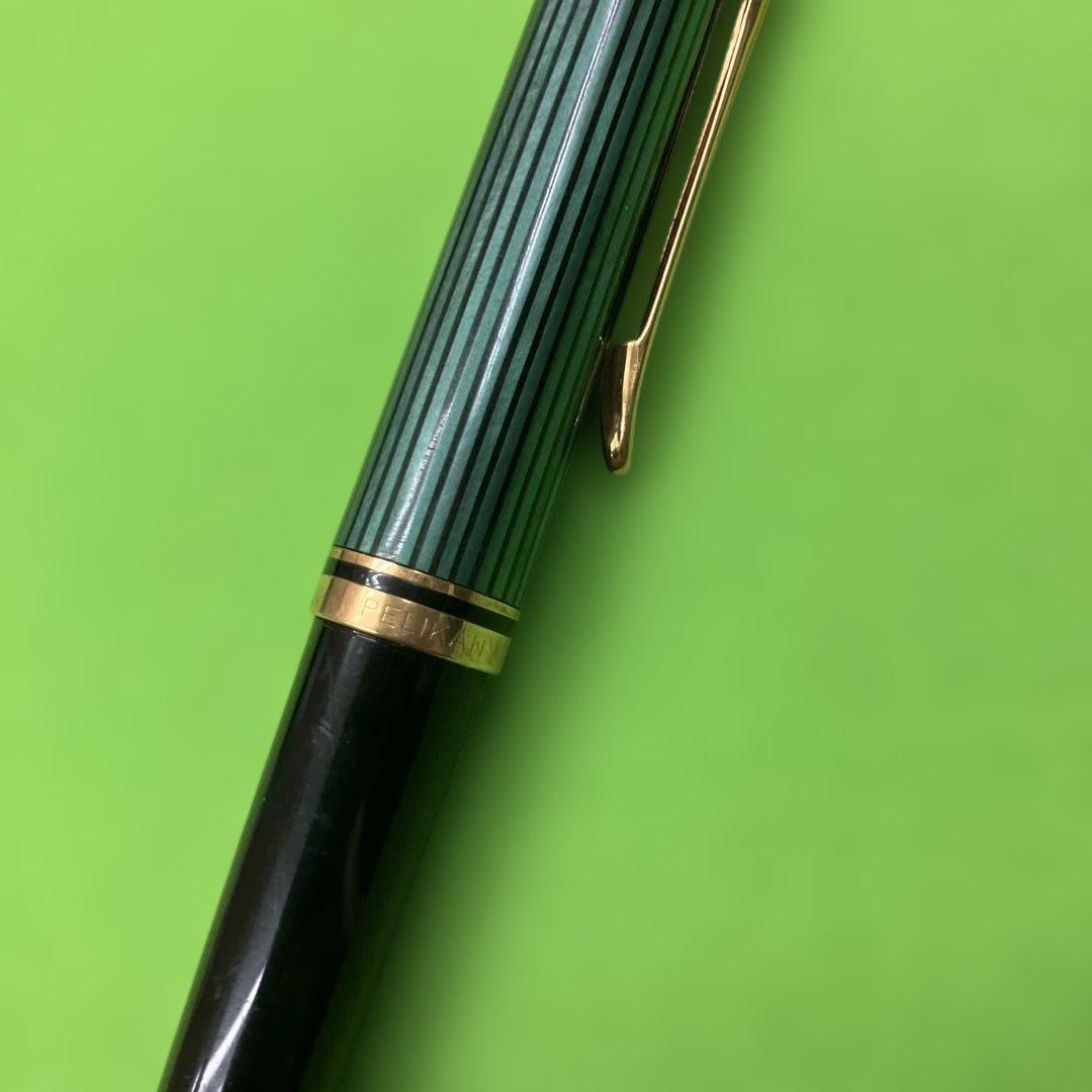 書けます【ペリカン】K800 ボールペン 緑縞