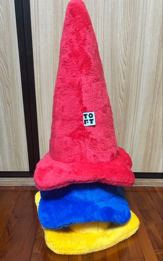 【新品保管中】toft カラーコーン型 ぬいぐるみ 3種セット 赤青黄