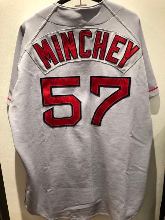 【1月SALE】MLB ネイサン・ミンチー　実使用ジャージ　カープ、ロッテ