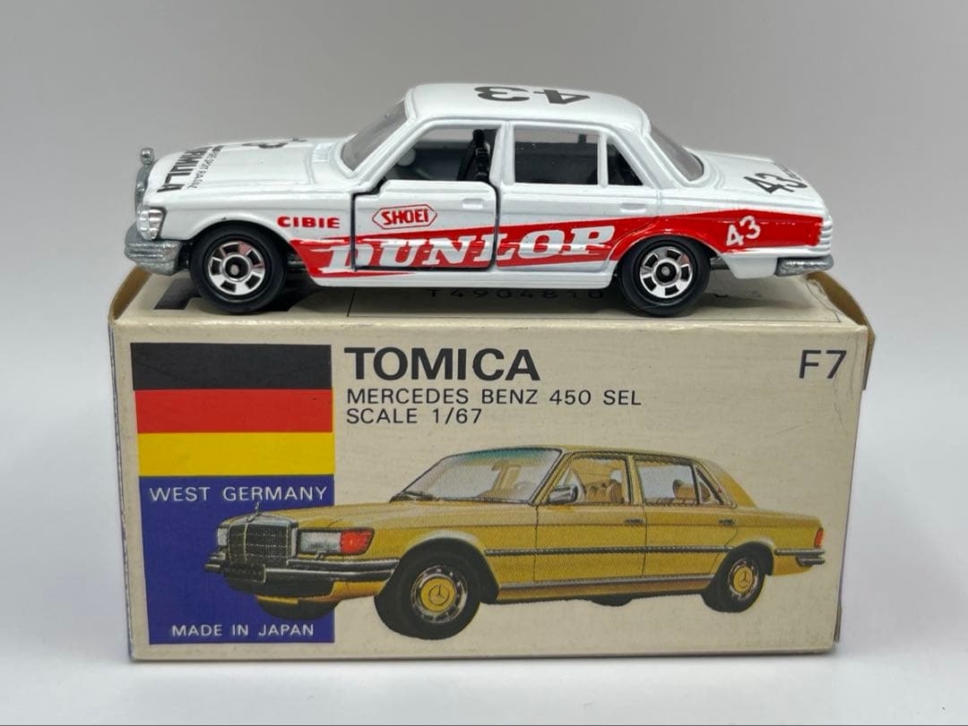 トミカ 日本製 青箱 F7 メルセデス ベンツ 450SEL グループAフェア