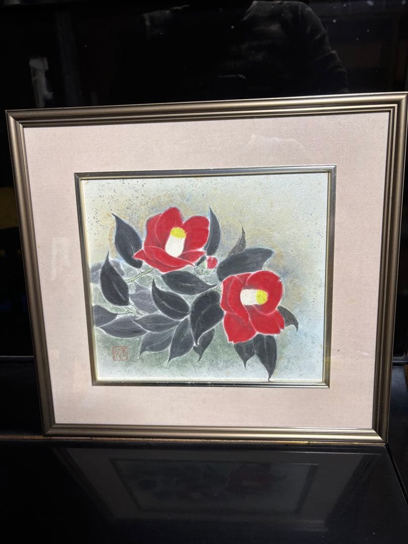 椿の花の絵