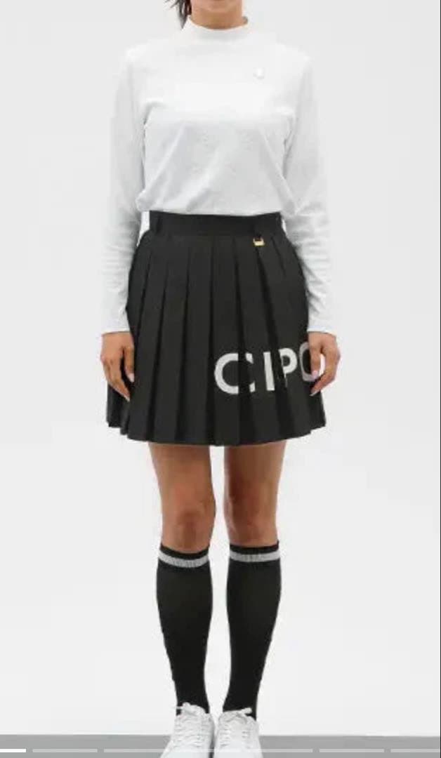 CPG golfブラック プリーツスカート