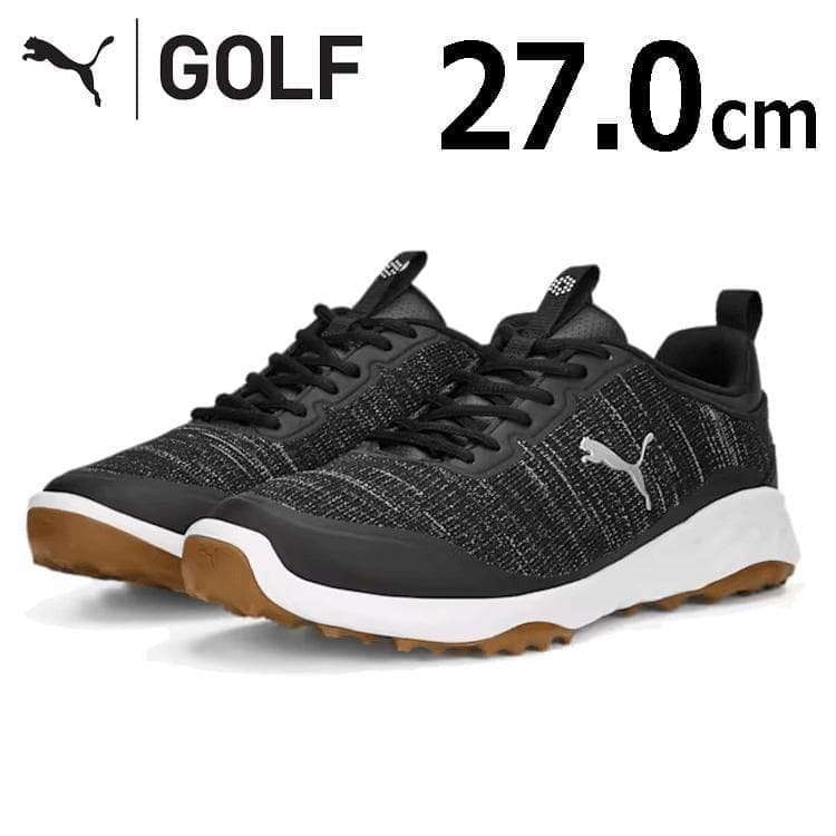新品 PUMA プーマ スパイクレス ゴルフシューズ 27cm ブラック