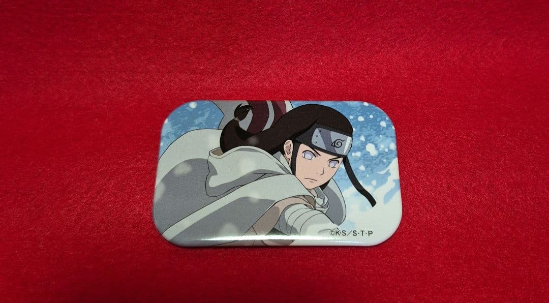 NARUTO 日向ネジ 雪月風花 缶バッジ スクエア ナルト