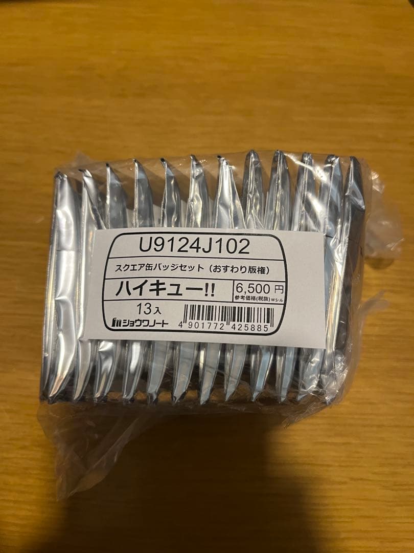 ハイキュー スクエア缶バッジ おすわり