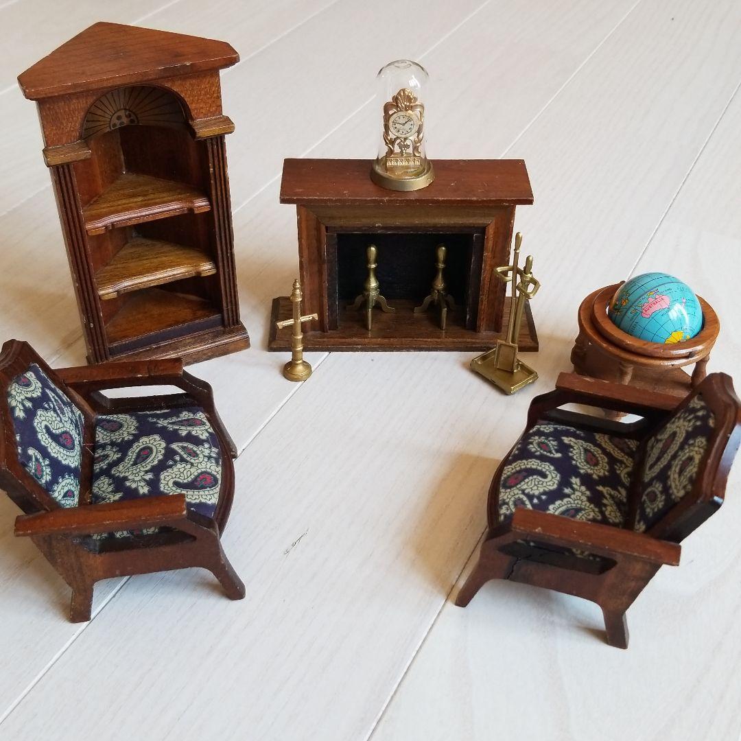 ミニチュア 家具　ヴィンテージ　ドールハウス　リビング