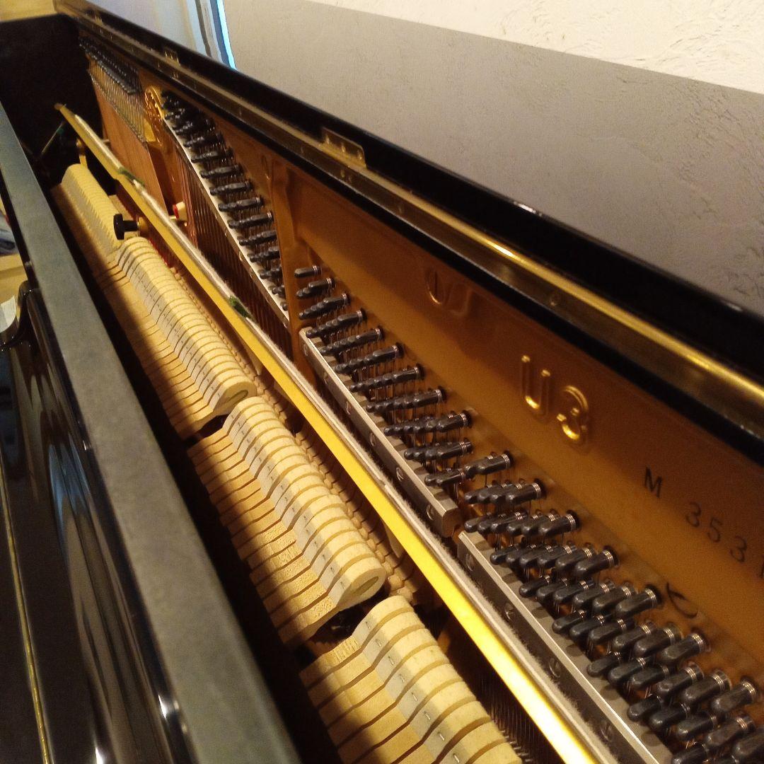 YAMAHA U3M アップライトピアノ 黒色 椅子付き