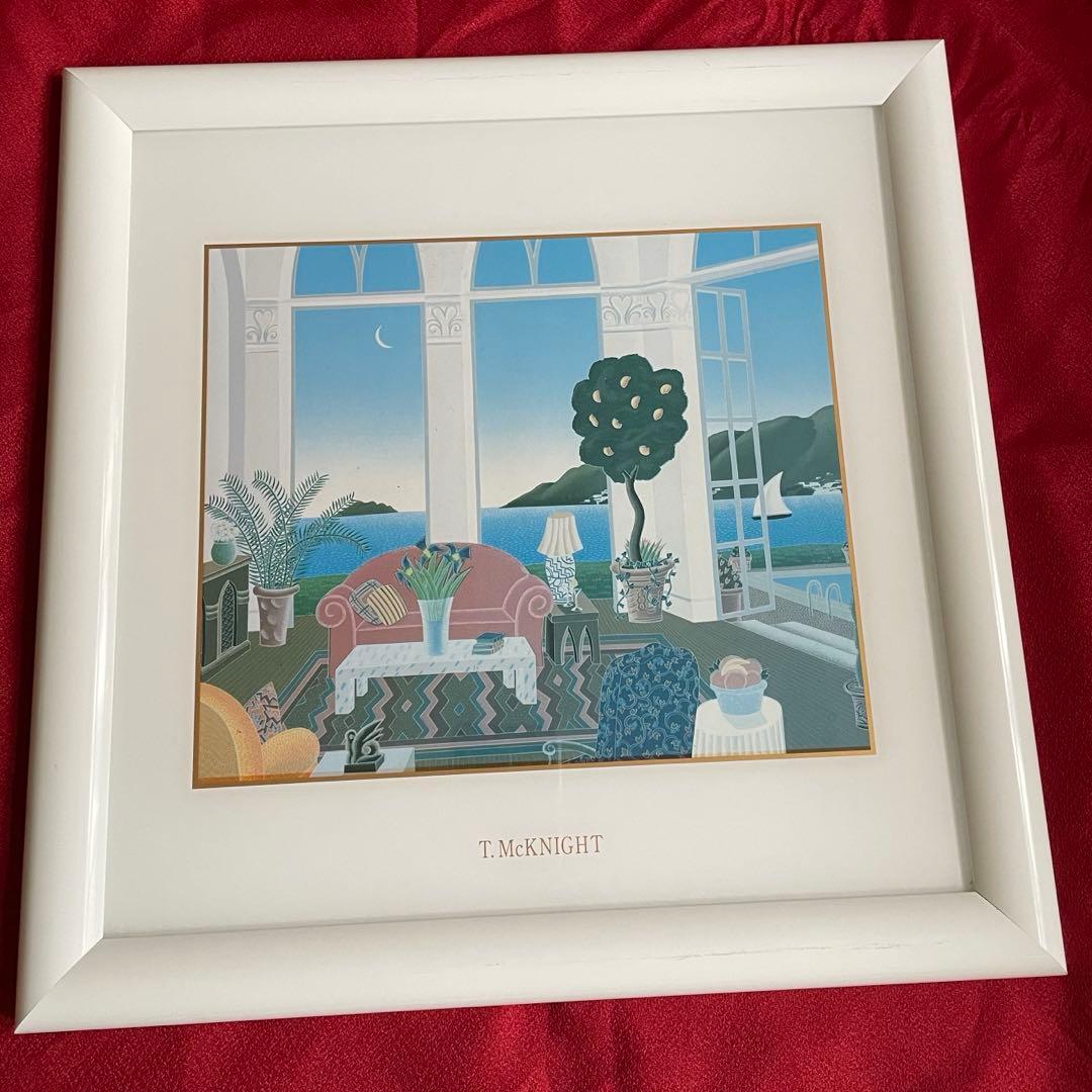 【トーマス・マックナイトT.McKNIGHT 絵画 アートポスター】レッドカウチ