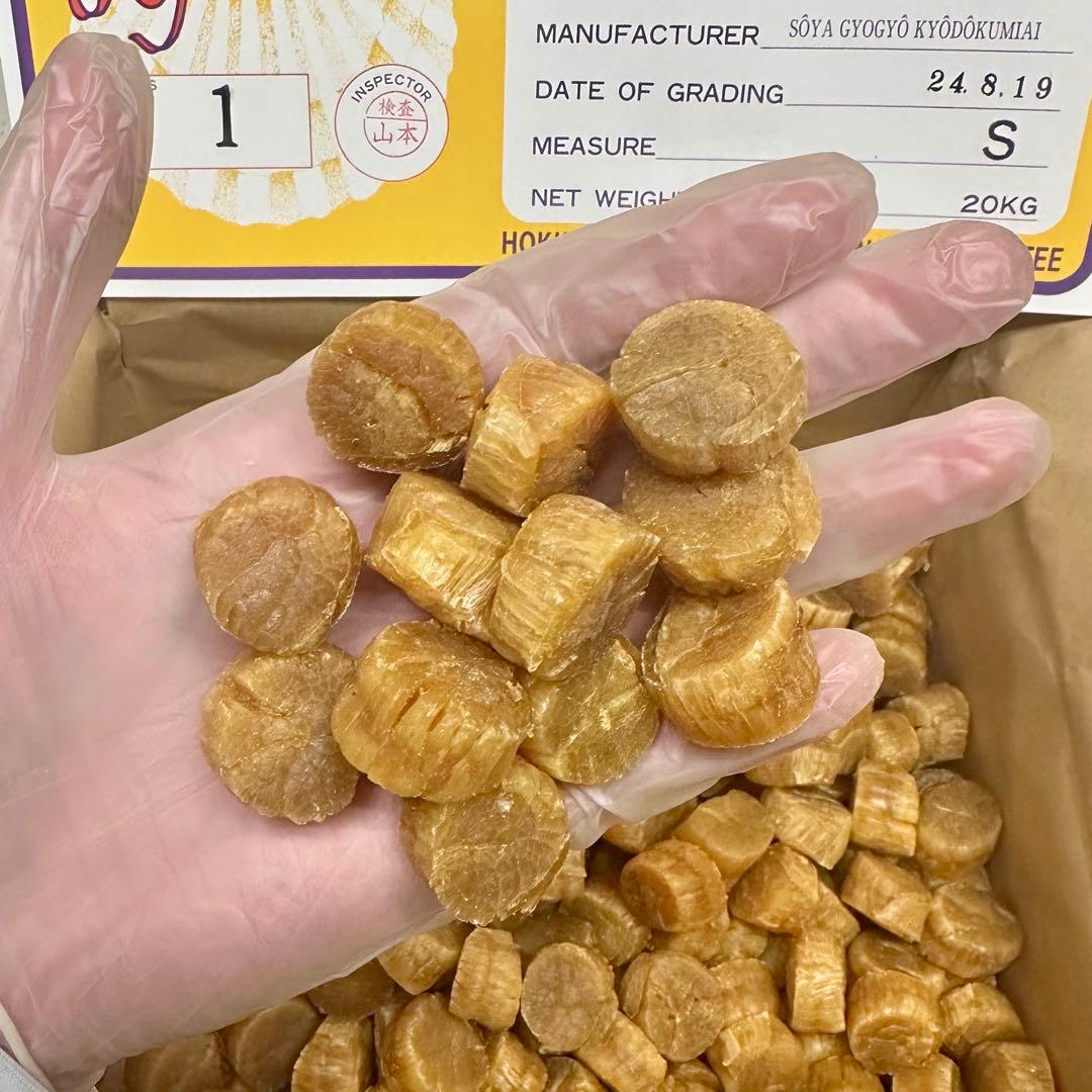 北海道産乾燥帆立貝柱 ホタテ貝柱 S 1等級 1kg（100g×10袋） 貝柱