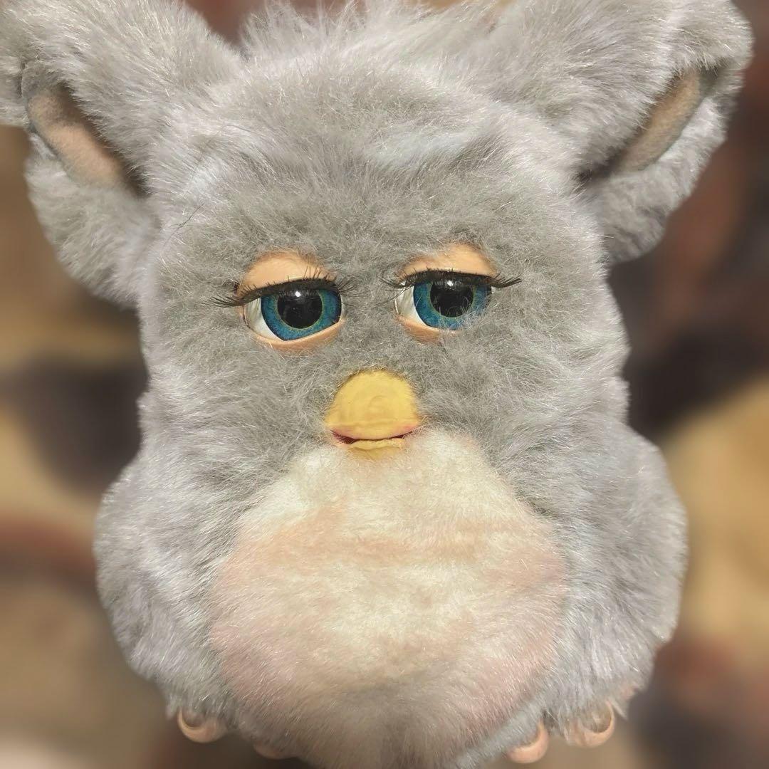 ファービー2 グレー×ピンク 英語版 青目 動作確認済み お人形遊び ぬいぐるみ