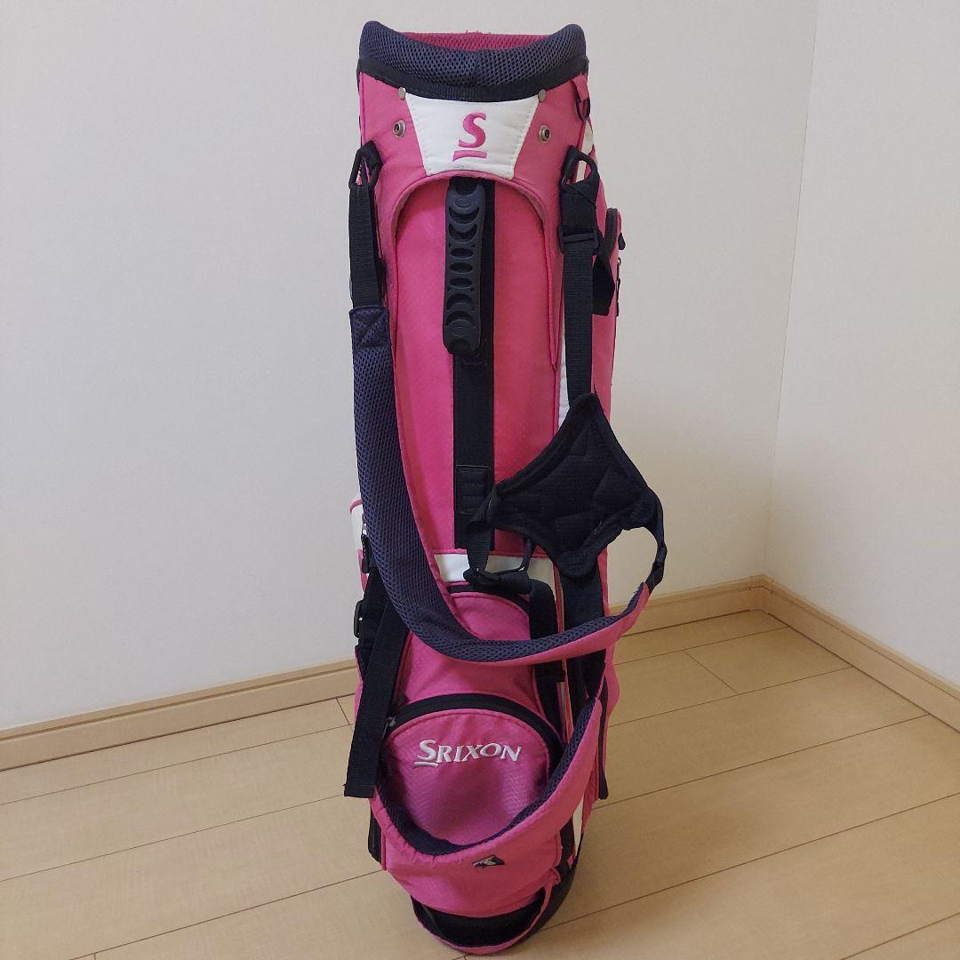 SRIXON スリクソン 軽量 キャディバック スタンド ホワイト/ピンク