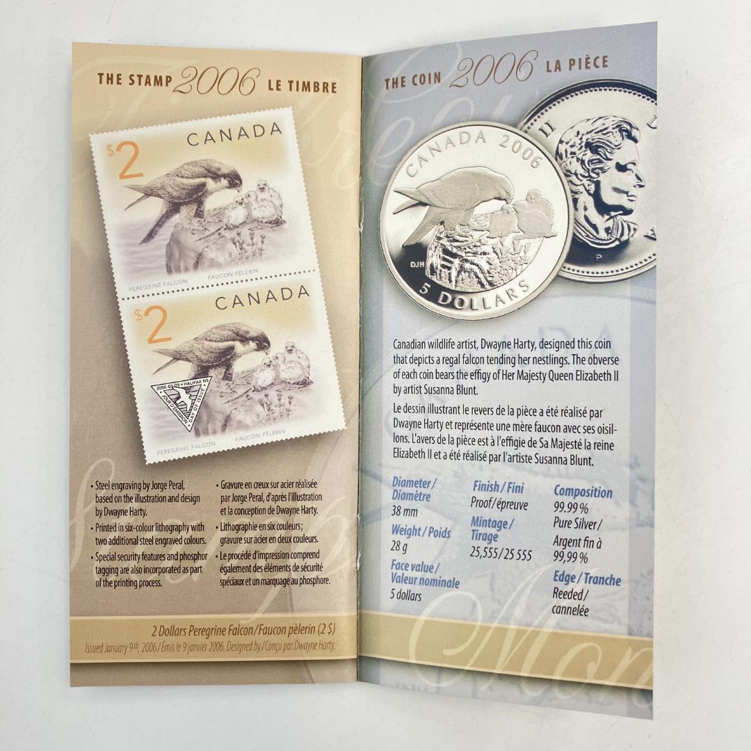 カナダ造幣局発行　ハヤブサ記念＆切手セット 2006年