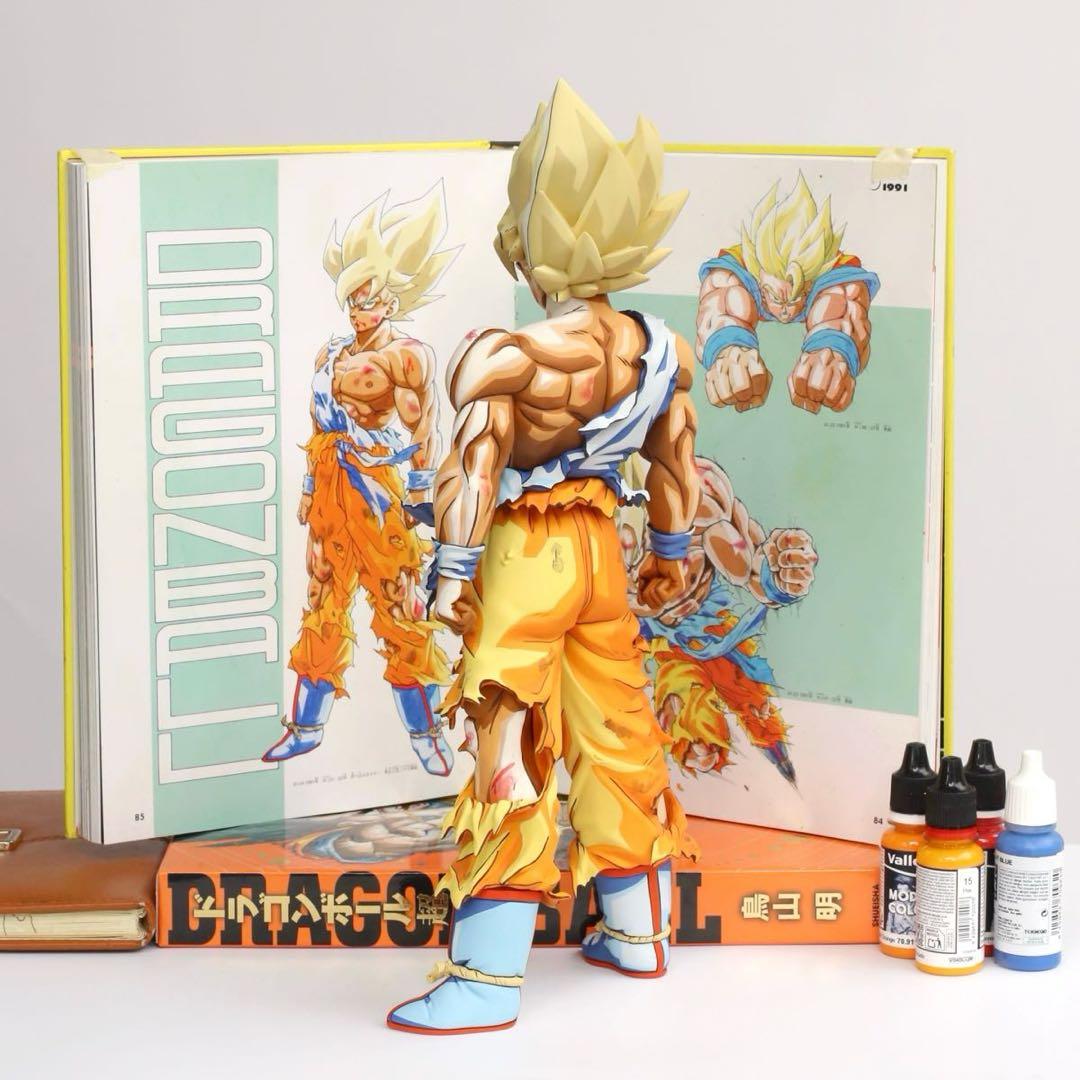 ドラゴンボールSMSP サイズ 伝説の超サイヤ人 孫悟空 リペイント 二次元彩色