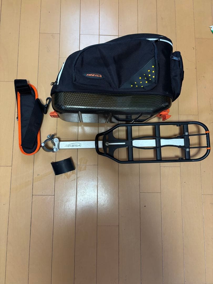 ibera リアキャリア、コミューターバックセット　自転車用　通勤通学