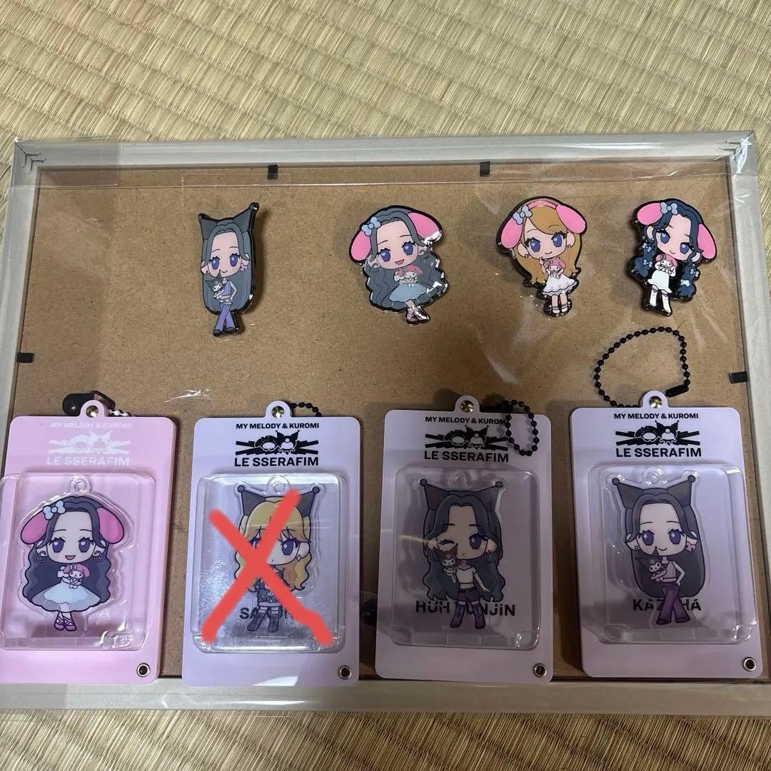 LE SSERAFIM マイメロ、クロミアクリルキーリング、ピンズ
