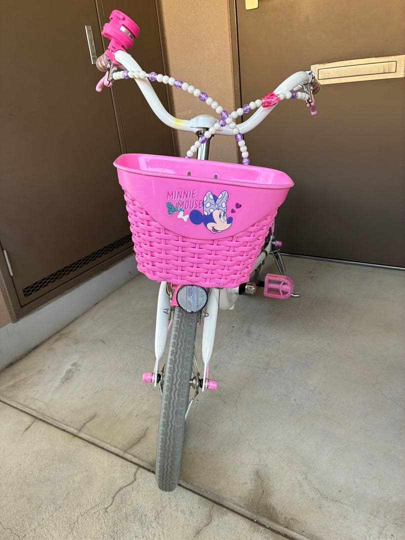 【引取限定】 16インチ　ミニーマウスポルカドット　子供用自転車