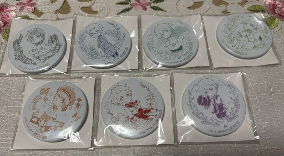 ヘタリア　缶バッジ　7個　アニメイト フェア特典