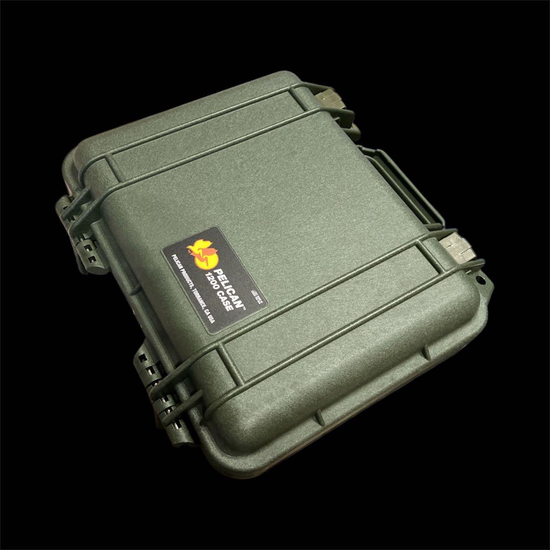 ペリカン1200case防水セキュリティケース オリーブグリーン新品