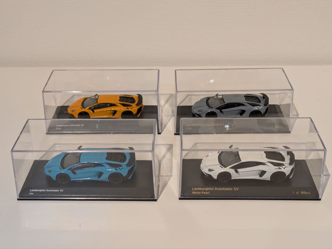 京商 1/64 ランボルギーニ アヴェンタドール SV 4台セット