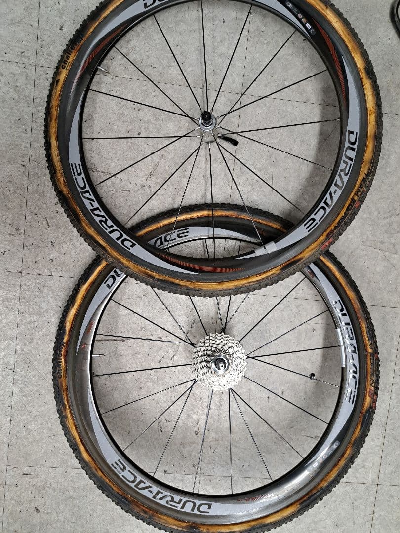 ジャンク DURA-ACE 完組カーボンディープホイールセットWH-R7801