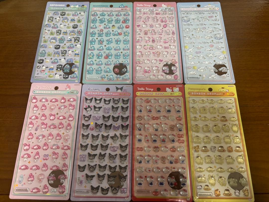 即日発送　正規品　サンリオ　ボンボンドロップシールmini コンプ 8種　セット