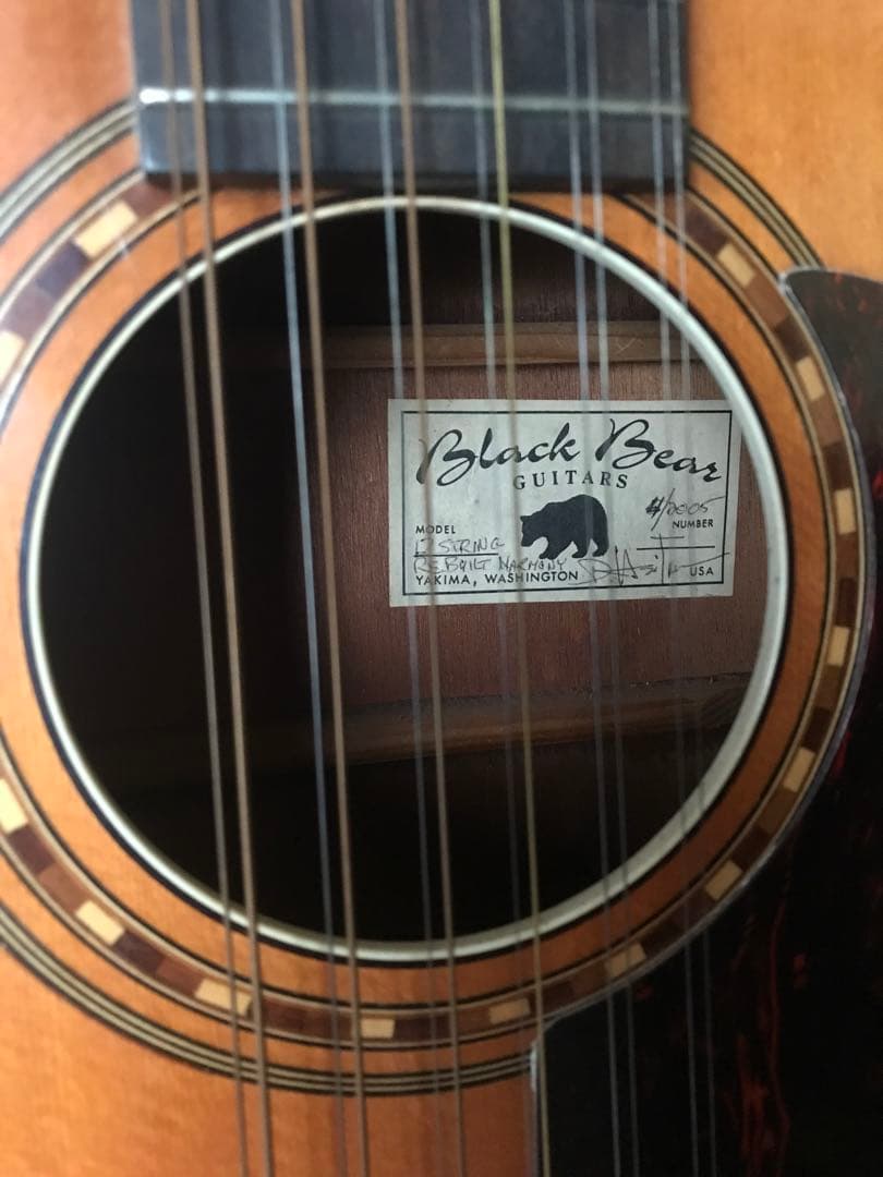 black bear 12弦アコースティック・ギター